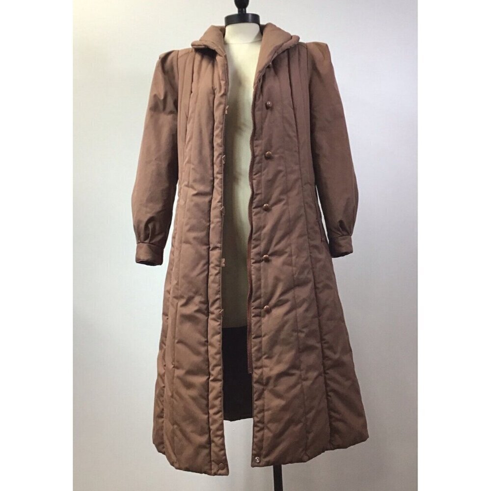 SOLD Vintage Woman’s Brown Puffer Trench Coat Size 9/10 SOLD